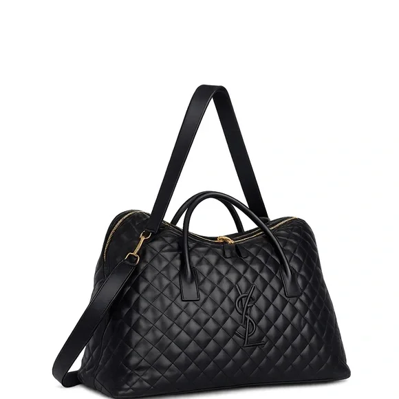 Yves Saint Laurent Black Quilted Travel Bag - Picture 3 of 5